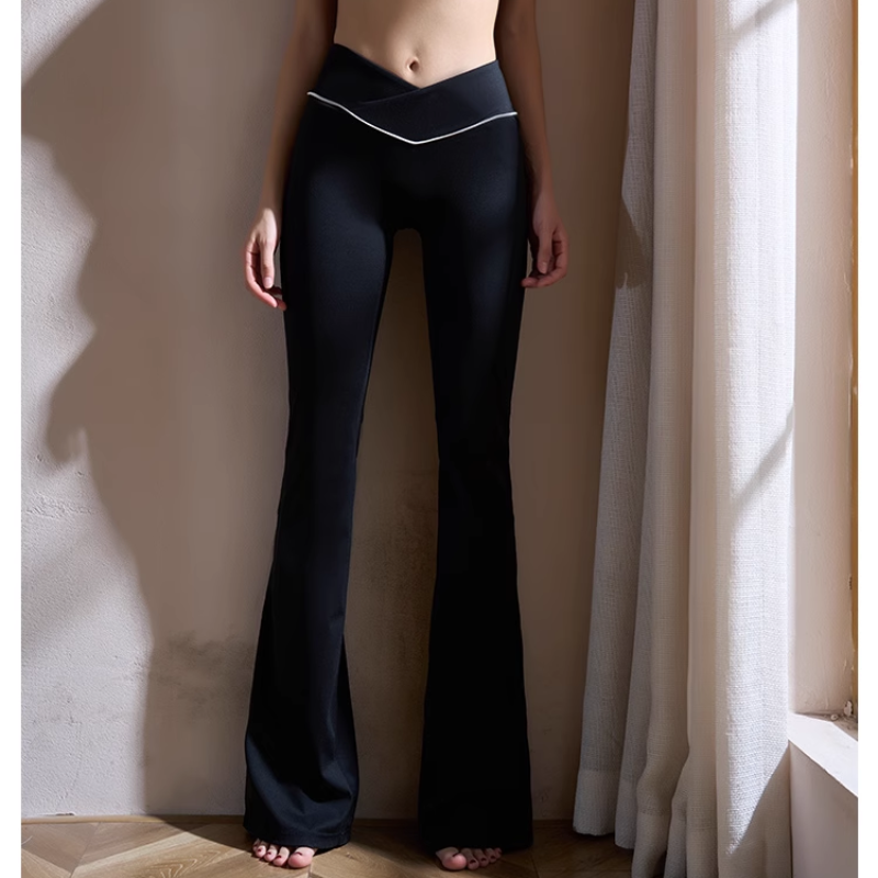 VASCI Yoga Pilates Flared Fitted Stretch Leggings