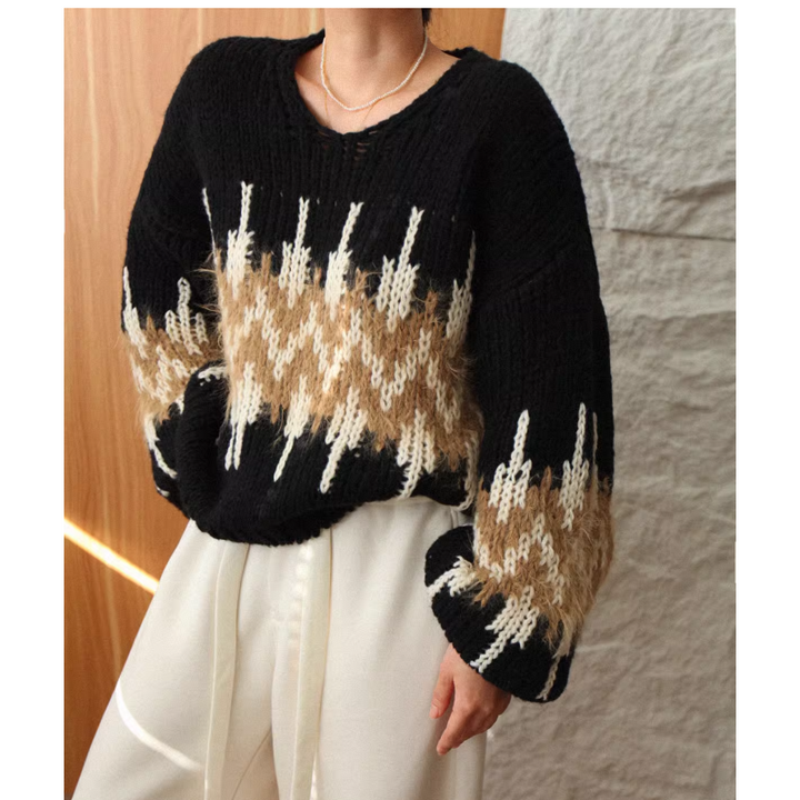 VASRI Printed Knitwear Sweater