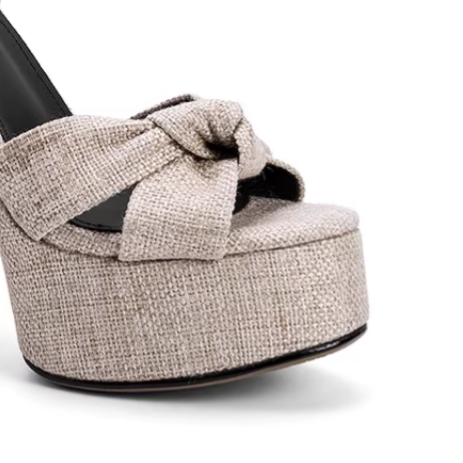 VATHO Bow High Heel Platform Sandals
