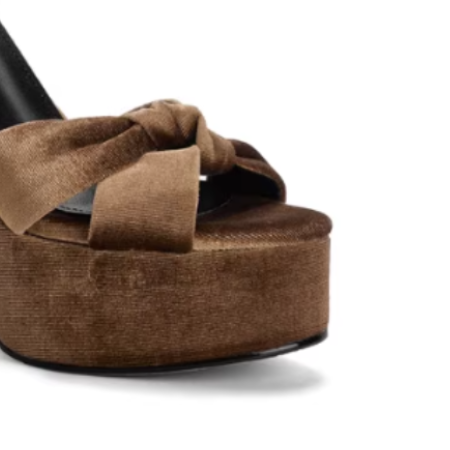VATHO Bow High Heel Platform Sandals