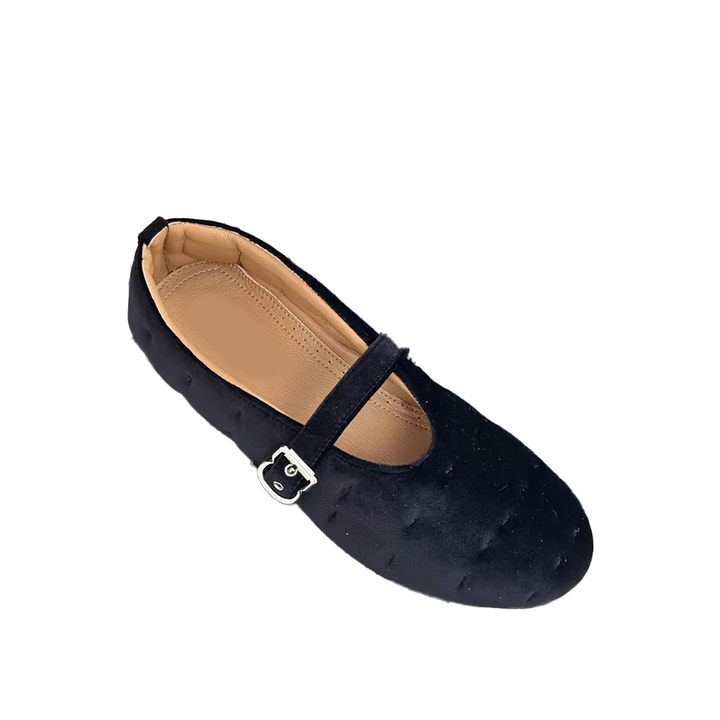 VEDAS Buckled Flat Ballet Shoes