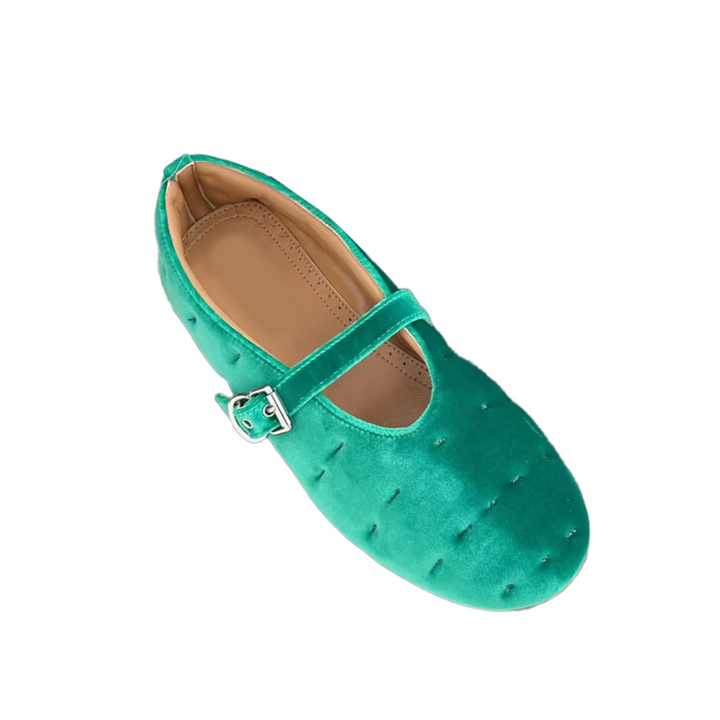 VEDAS Buckled Flat Ballet Shoes