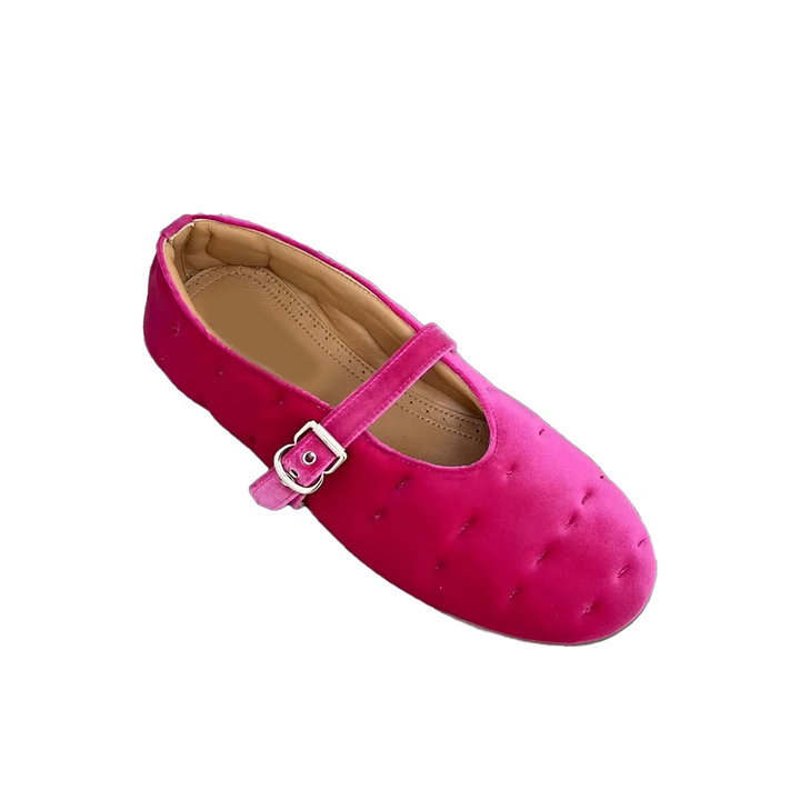 VEDAS Buckled Flat Ballet Shoes