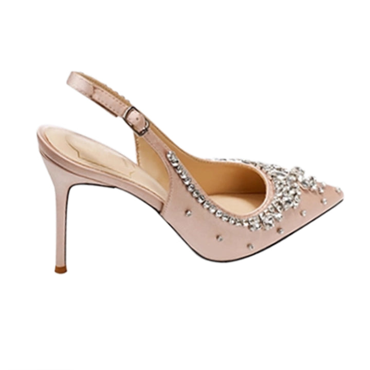 VEDFA Diamante Mid Heel Sandals - 7cm