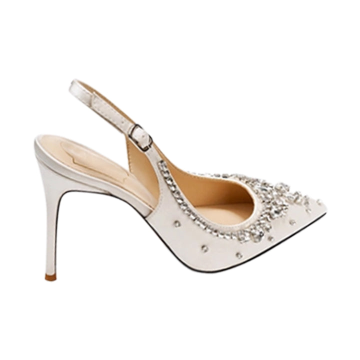 VEDFA Diamante Mid Heel Sandals - 7cm