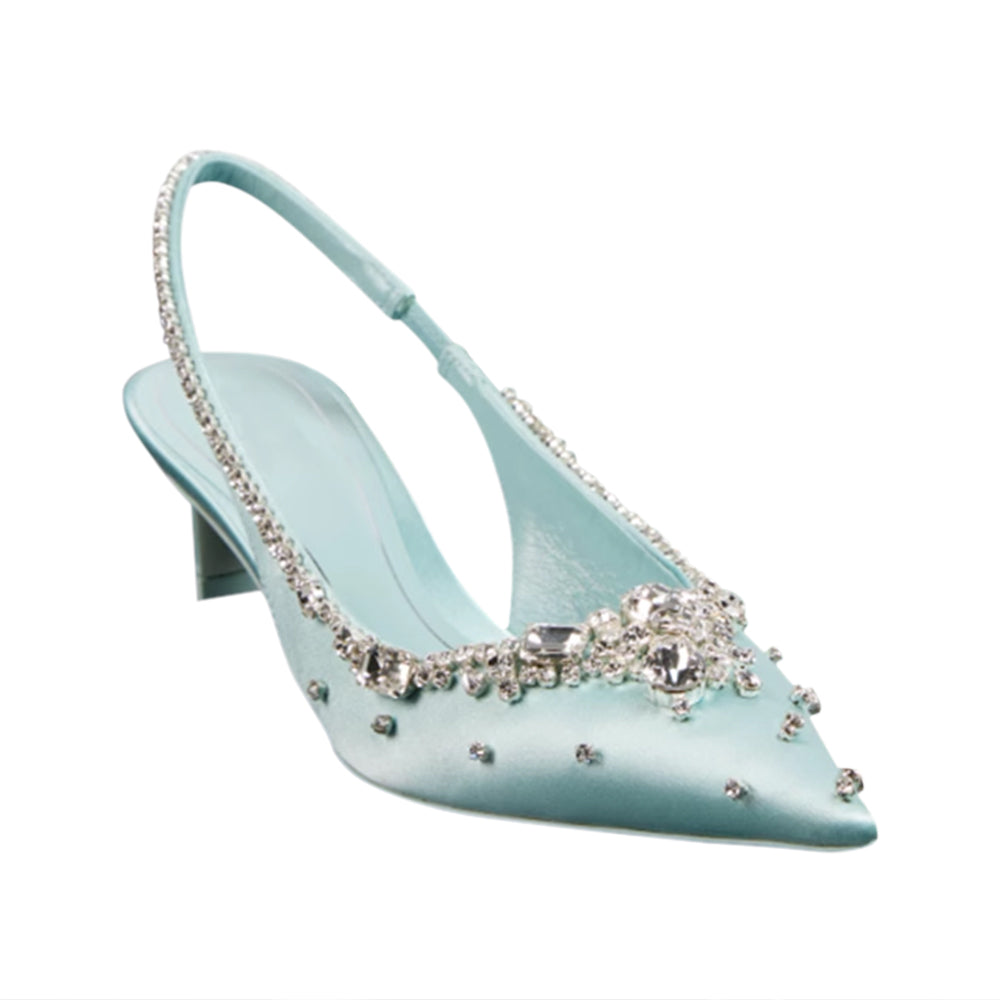 VEDFA Diamante Mid Heel Sandals - 5cm