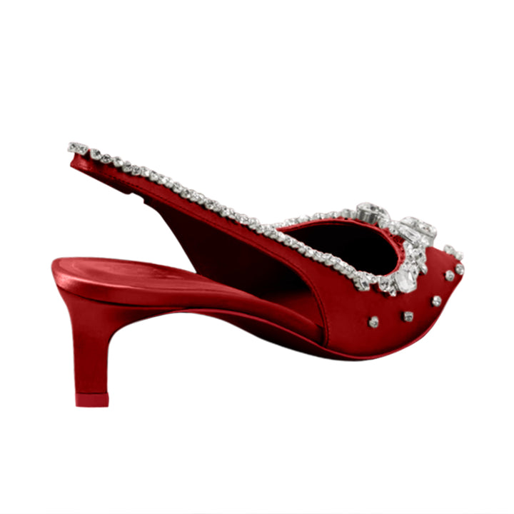 VEDFA Diamante Mid Heel Sandals - 5cm