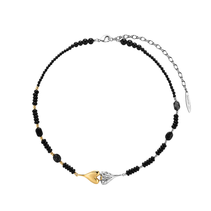 VEFAO Heart Beaded Necklace