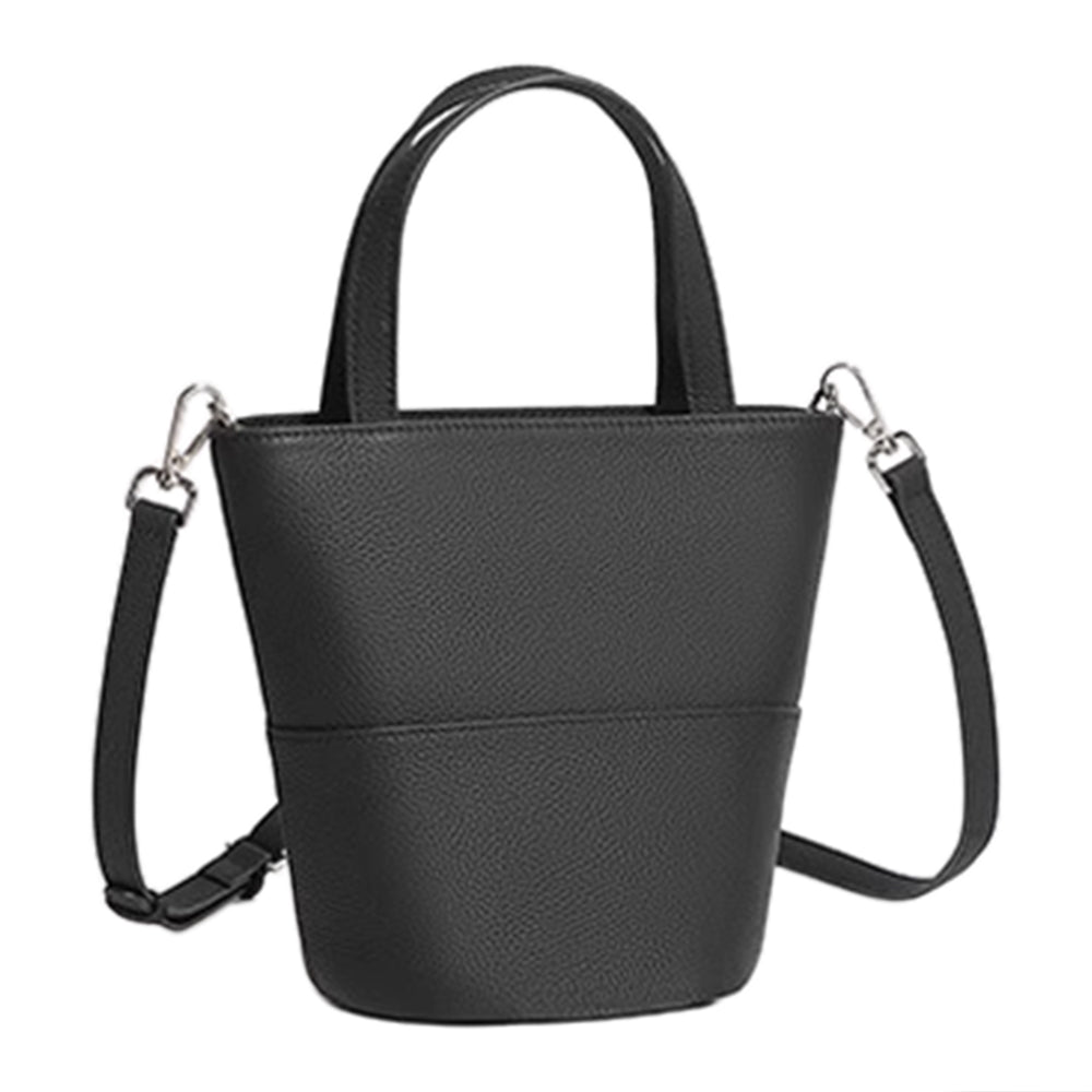 VEFFU Leather Bucket Bag