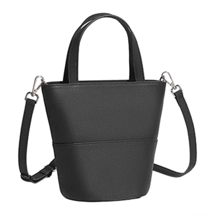 VEFFU Leather Bucket Bag