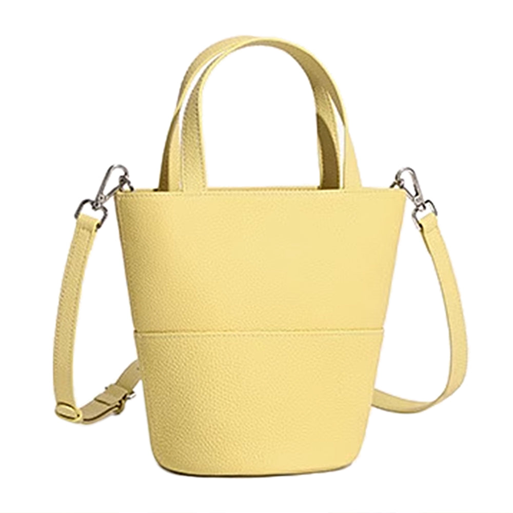 VEFFU Leather Bucket Bag