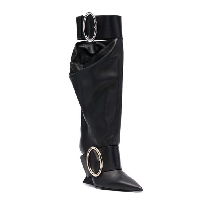 VEGCA Buckled Knee High Boots