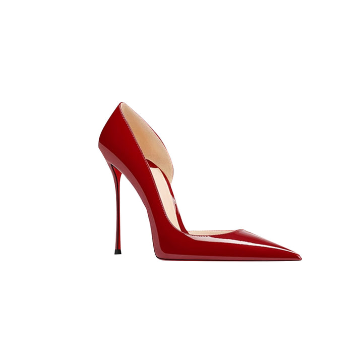 VEKUA Patent Leather Mid Heel Pumps - 8cm