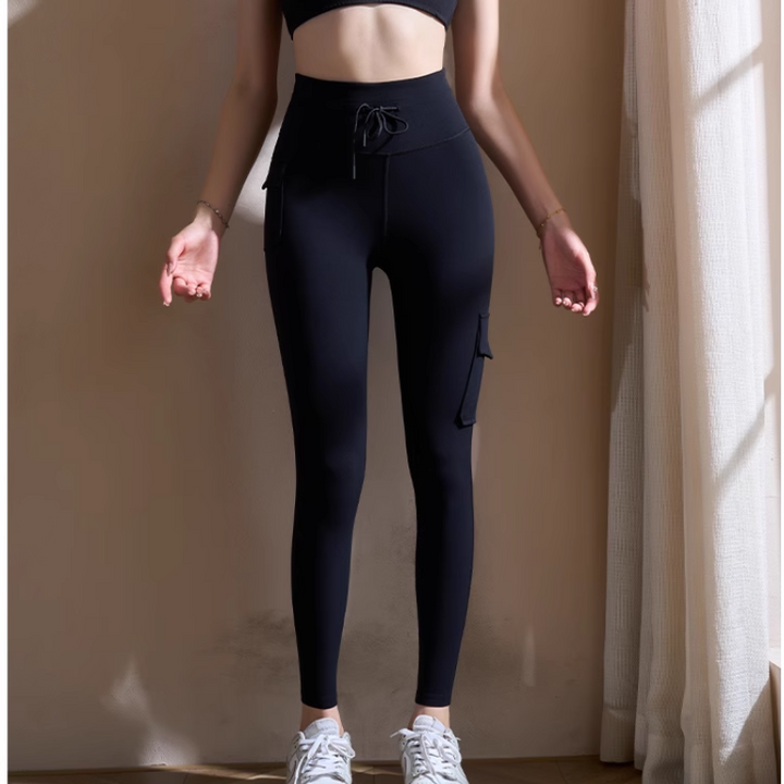VEMIO Yoga Pilates Pocket Fitted Stretch Leggings