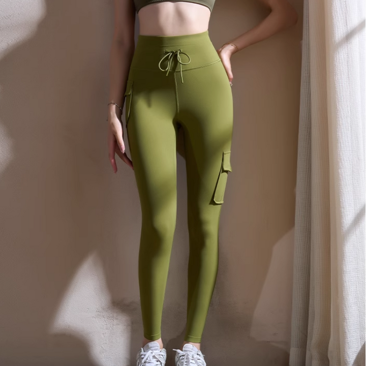 VEMIO Yoga Pilates Pocket Fitted Stretch Leggings