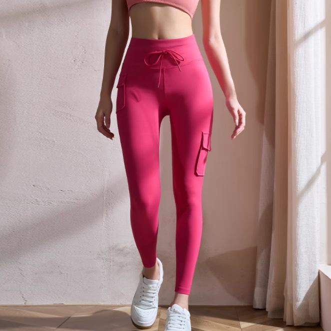 VEMIO Yoga Pilates Pocket Fitted Stretch Leggings