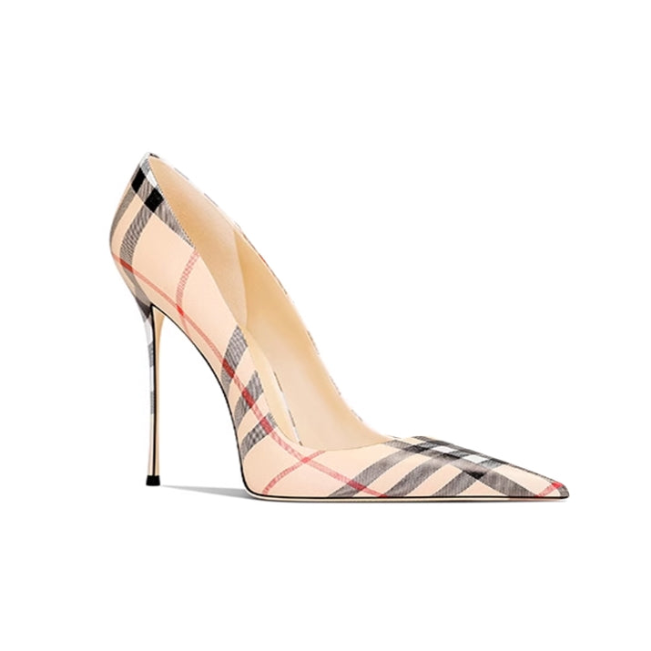 VESTU Striped Mid Heel Pumps - 8cm