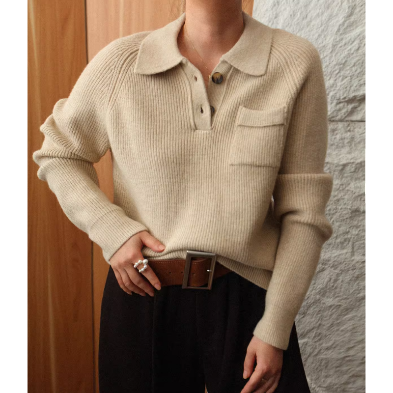 VIANK Pocket Knitwear Sweater