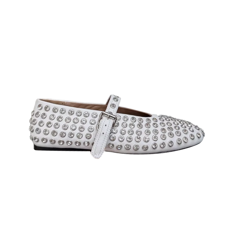 VIANN Diamante Flat Ballet Shoes