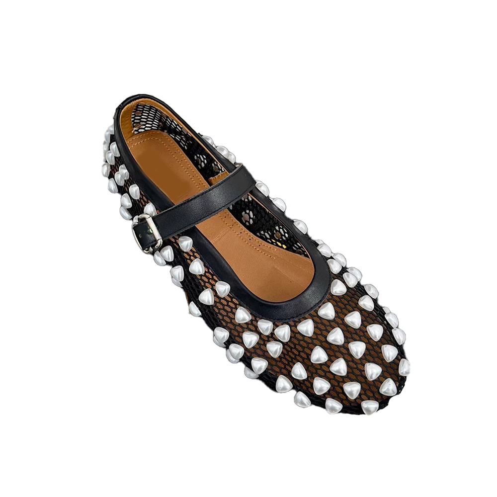 VIANN Pearl Flat Ballet Shoes