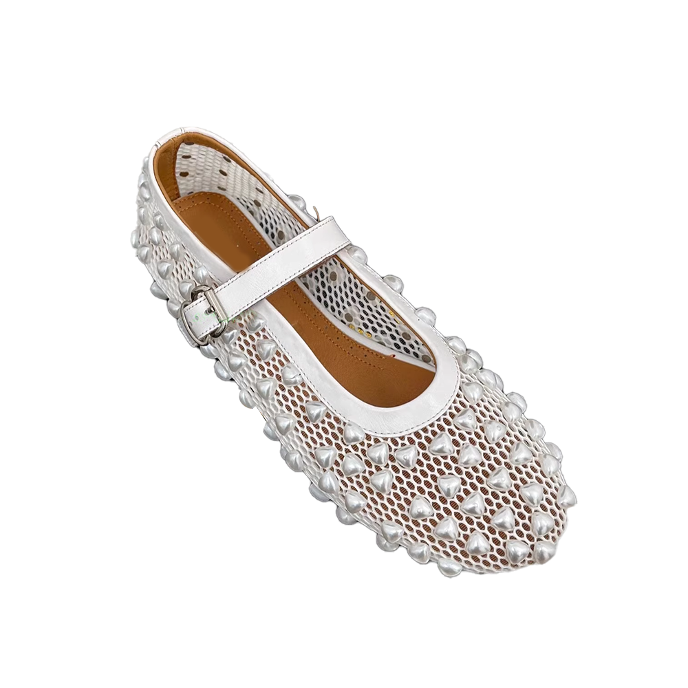 VIANN Pearl Flat Ballet Shoes