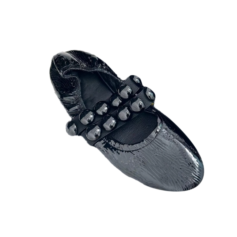 VIANN Studded Flat Ballet Shoes