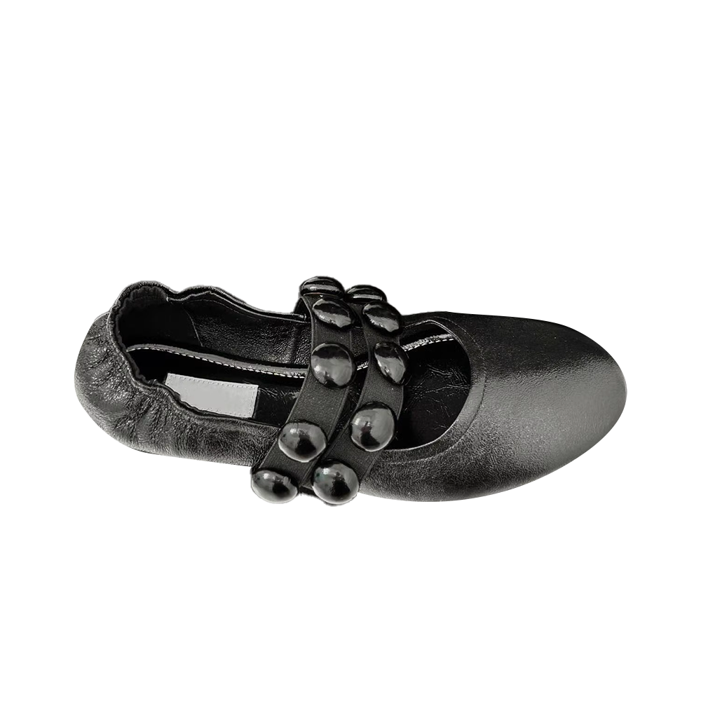 VIANN Studded Flat Ballet Shoes