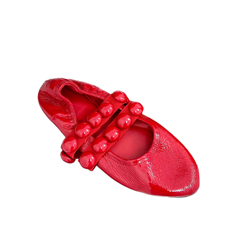 VIANN Studded Flat Ballet Shoes