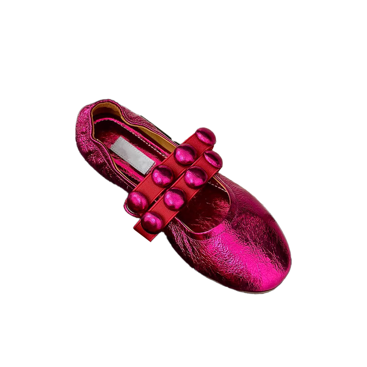 VIANN Studded Flat Ballet Shoes