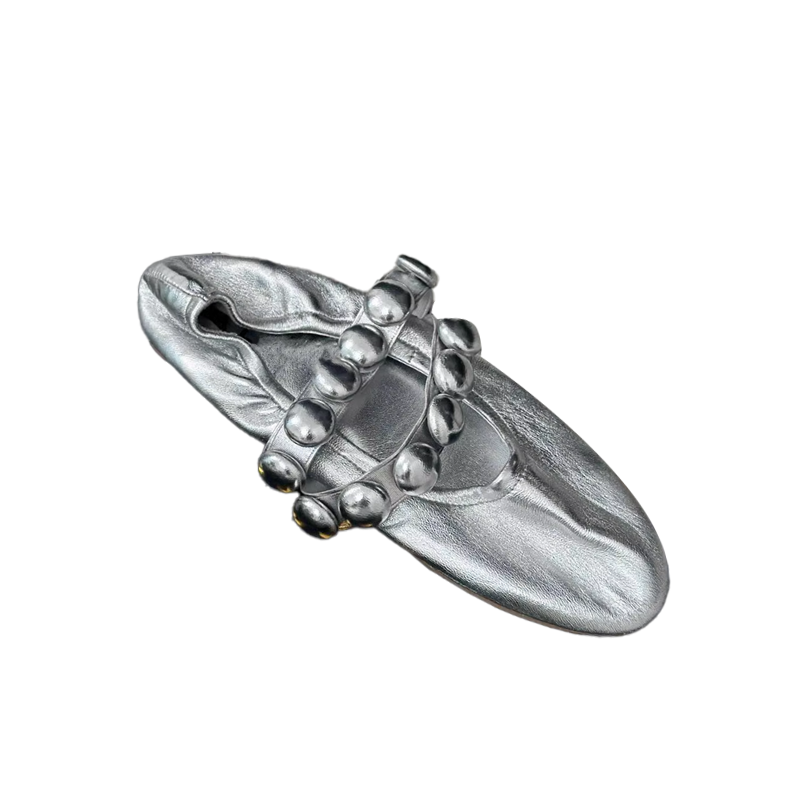 VIANN Studded Flat Ballet Shoes