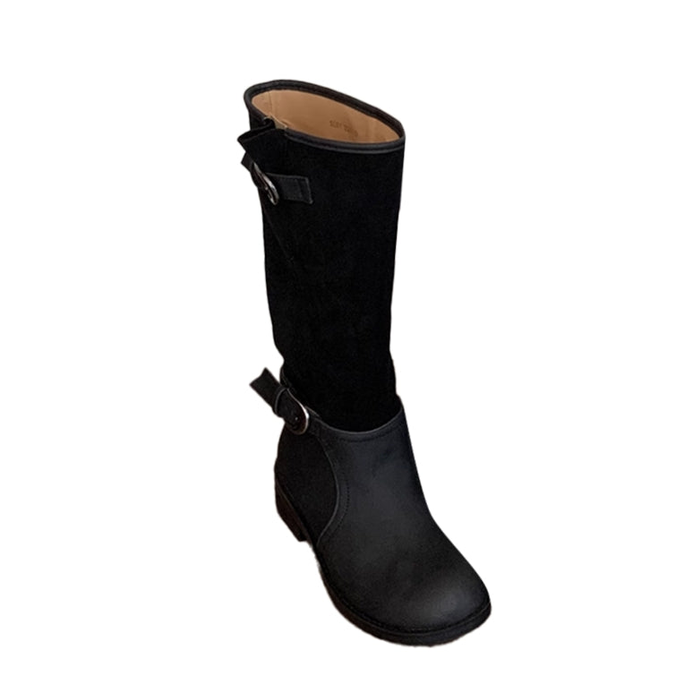 VJEKA Buckled Knee High Boots