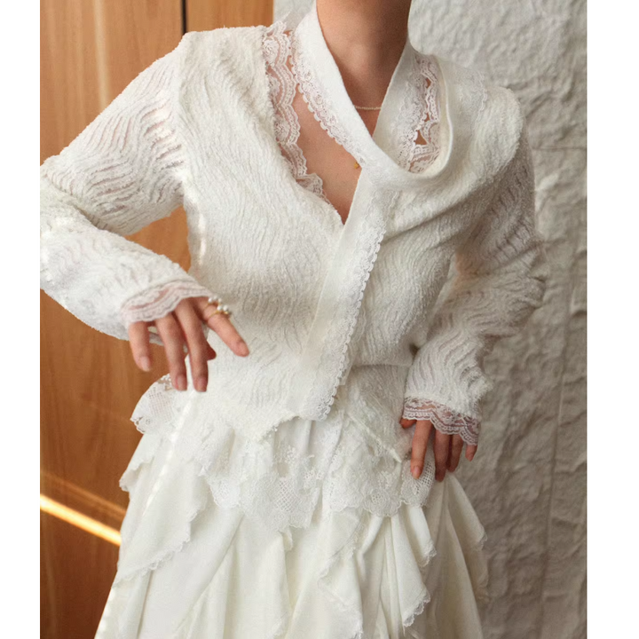 VODAI Lace Knitwear Cardigan