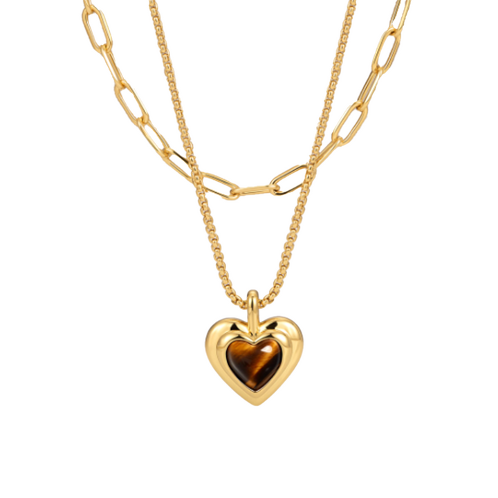 VOKEI Heart Double Layers Necklace