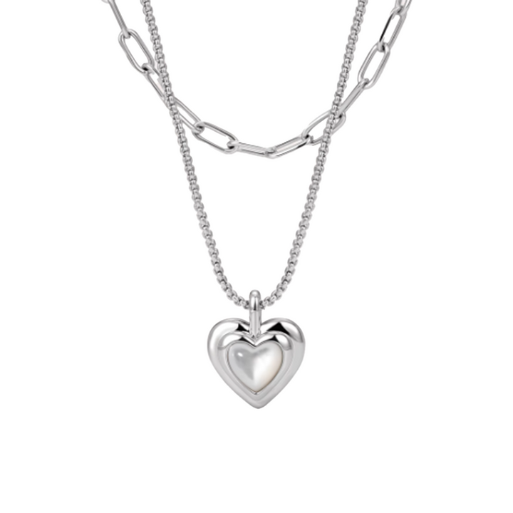 VOKEI Heart Double Layers Necklace
