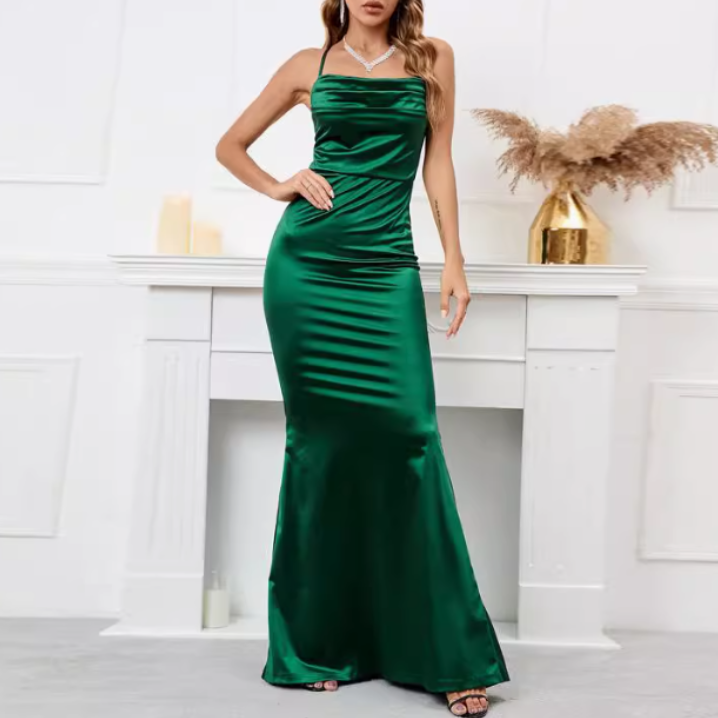VONIC Maxi Evening Dress Gown