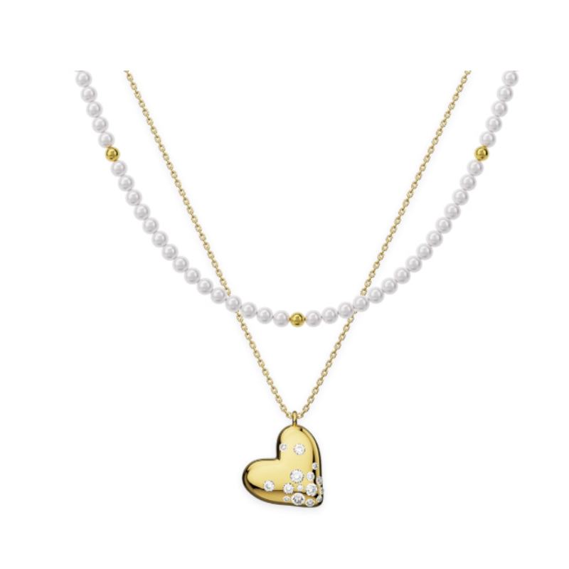 VONRE Pearl And Heart Necklace