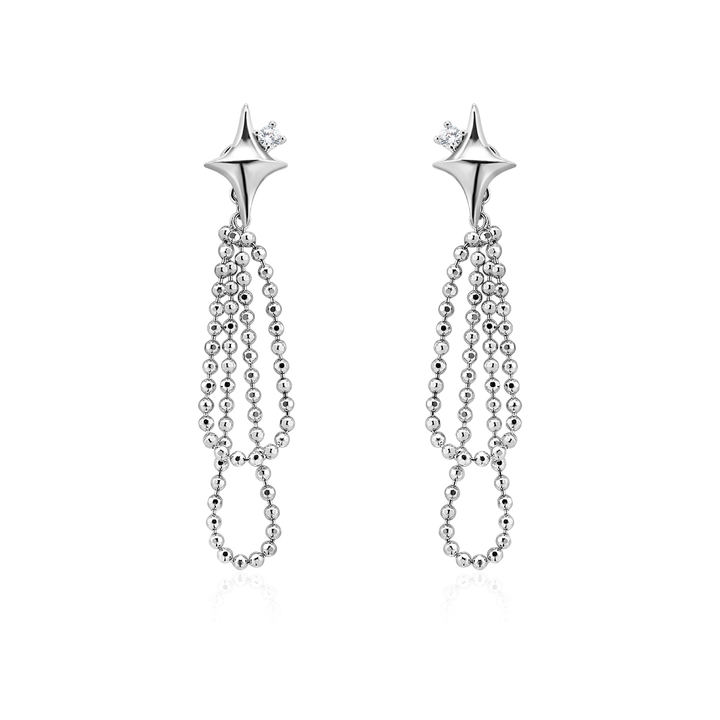 VORCA Diamante Star Long Earrings - Pair