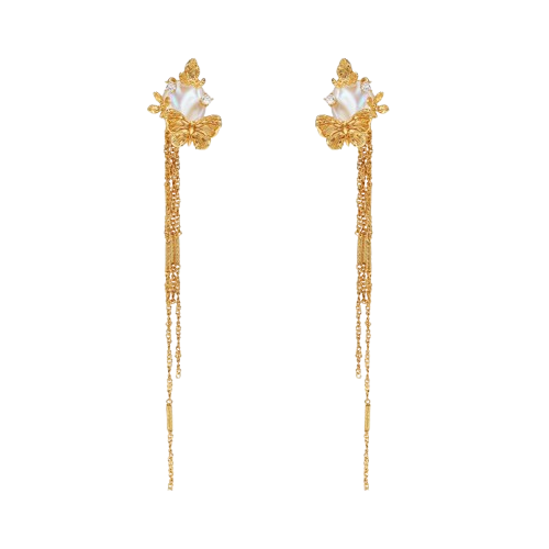 VOSIA Butterfly Long Earrings - Pair