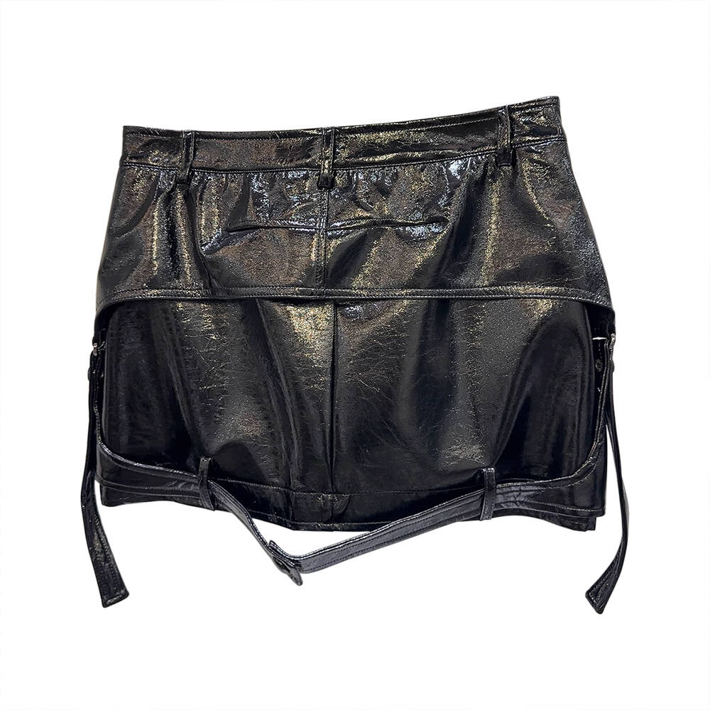 VOTBE Leather Mini Skirt