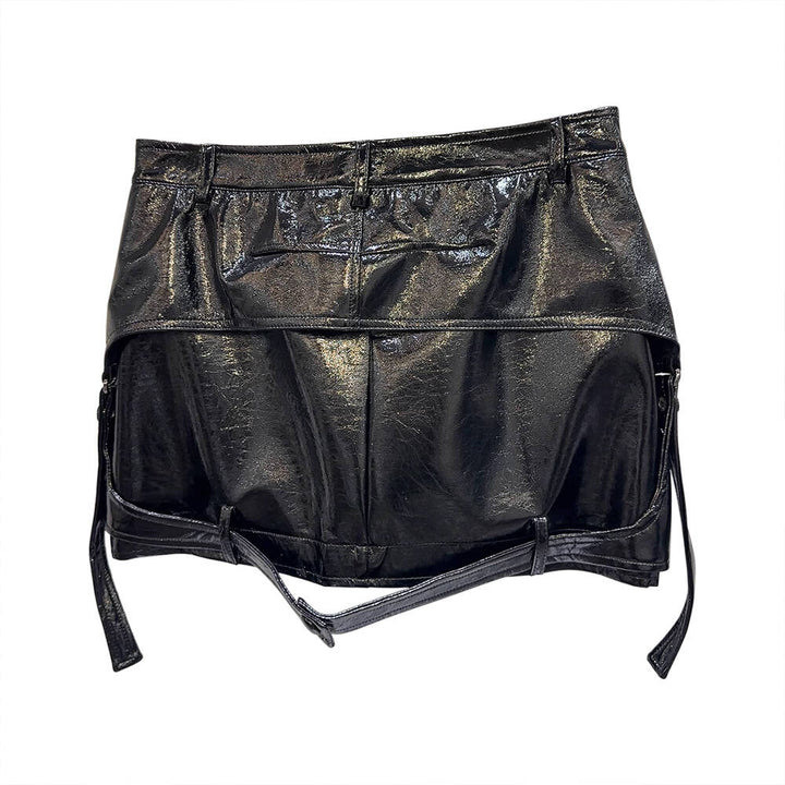 VOTBE Leather Mini Skirt