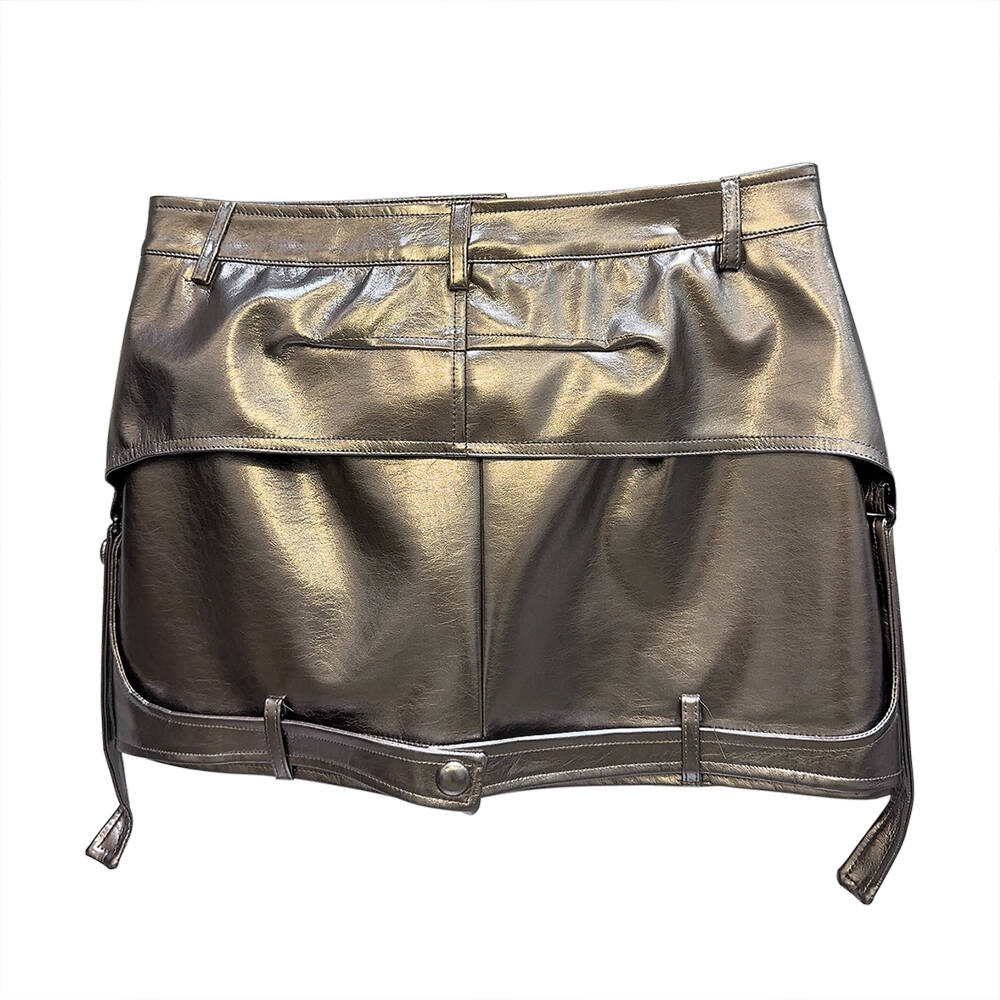 VOTBE Leather Mini Skirt