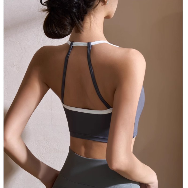 VOYLE Yoga Pilates Bi-Color Fitted Sports Bra