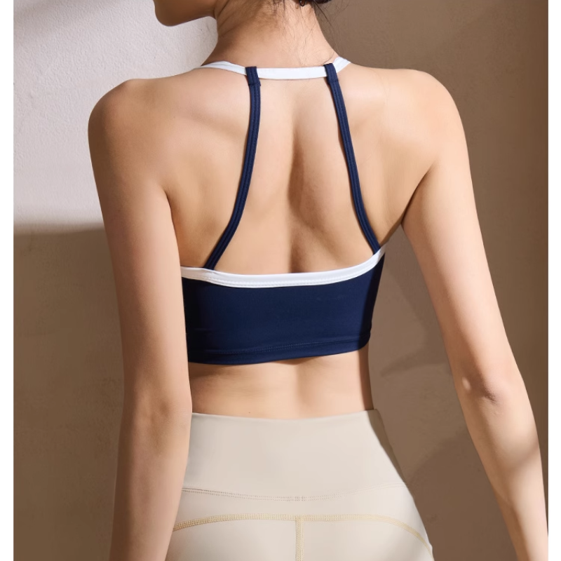 VOYLE Yoga Pilates Bi-Color Fitted Sports Bra