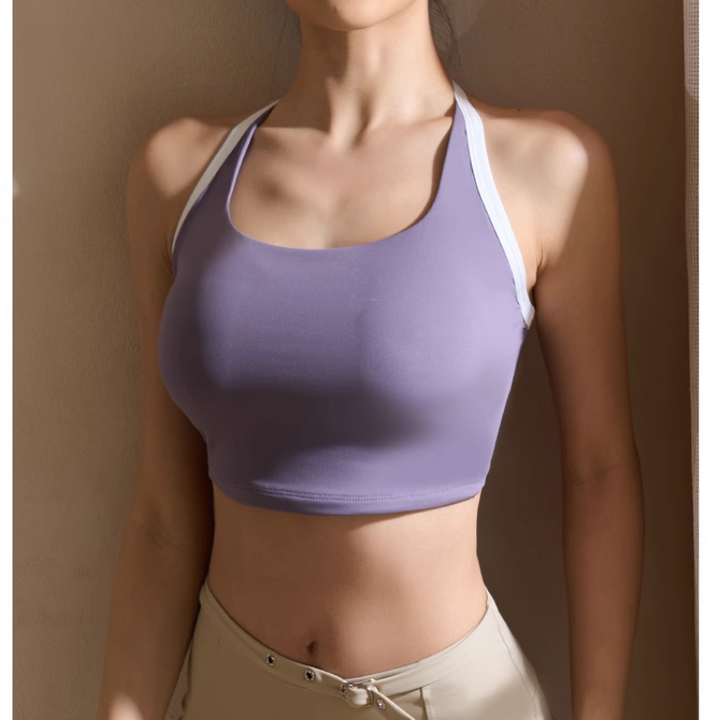 VOYLE Yoga Pilates Bi-Color Fitted Sports Bra