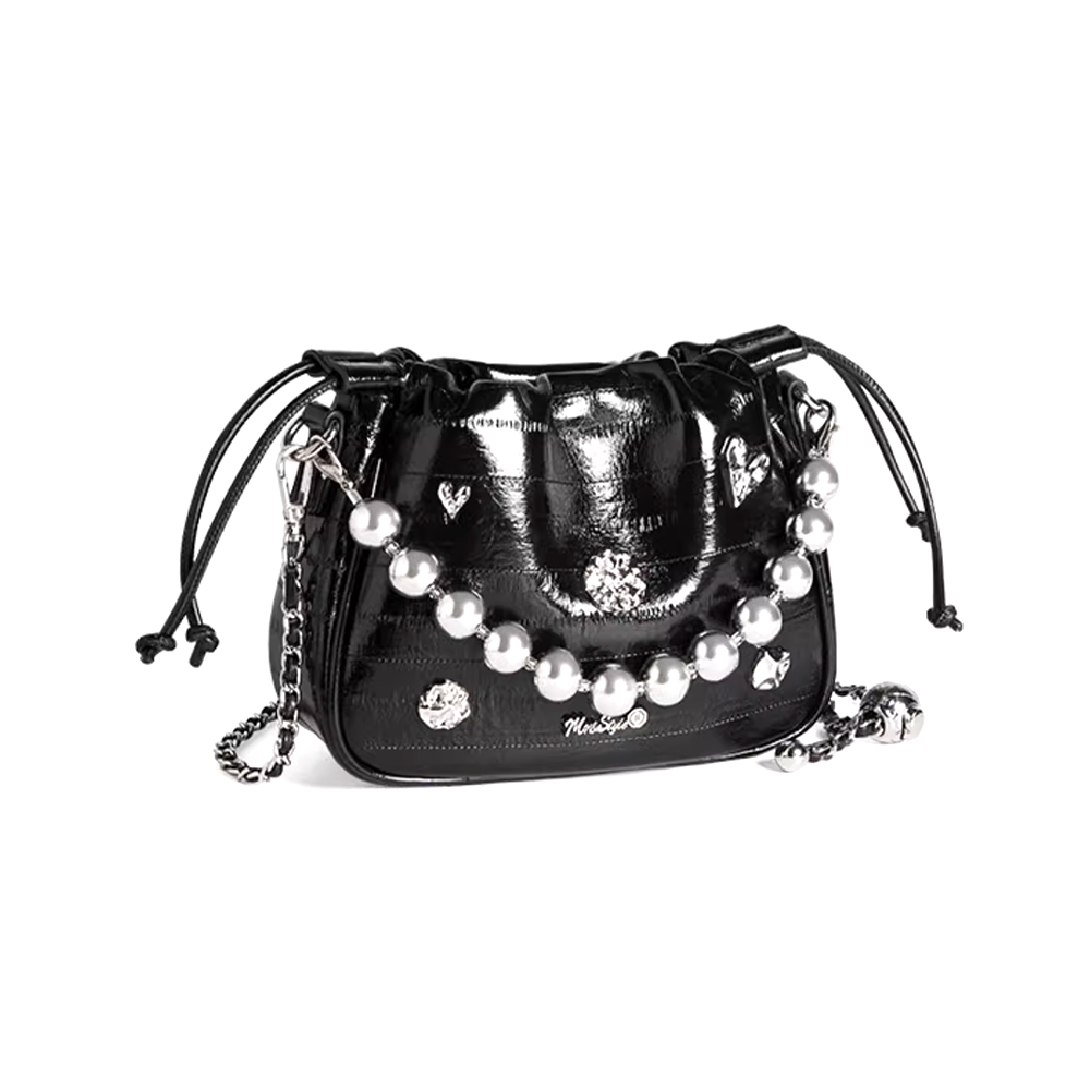 SEBRI Diamante And Pearl Cross Body Bag