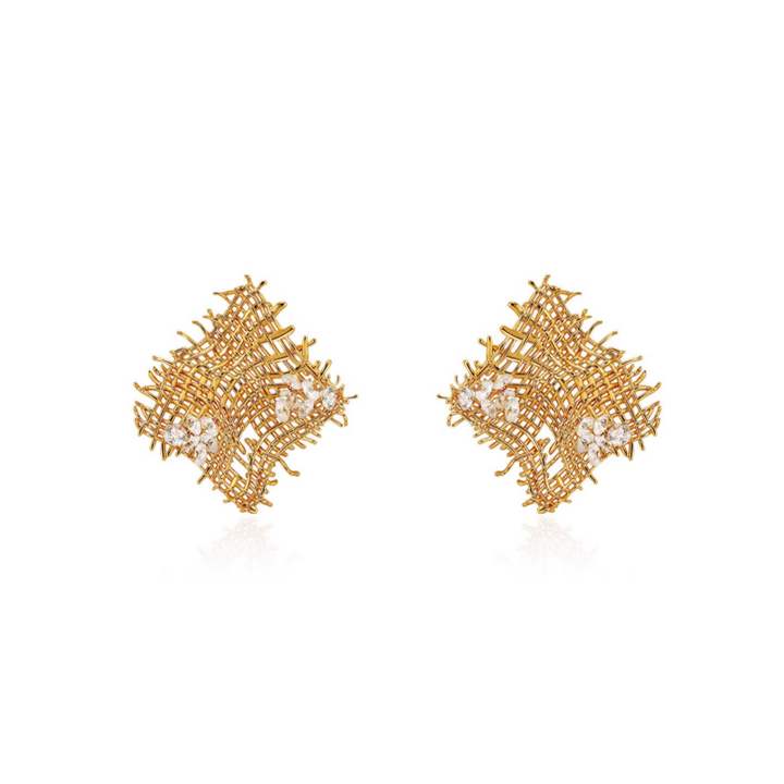 VUCRI Diamante Braided Earrings - Pair