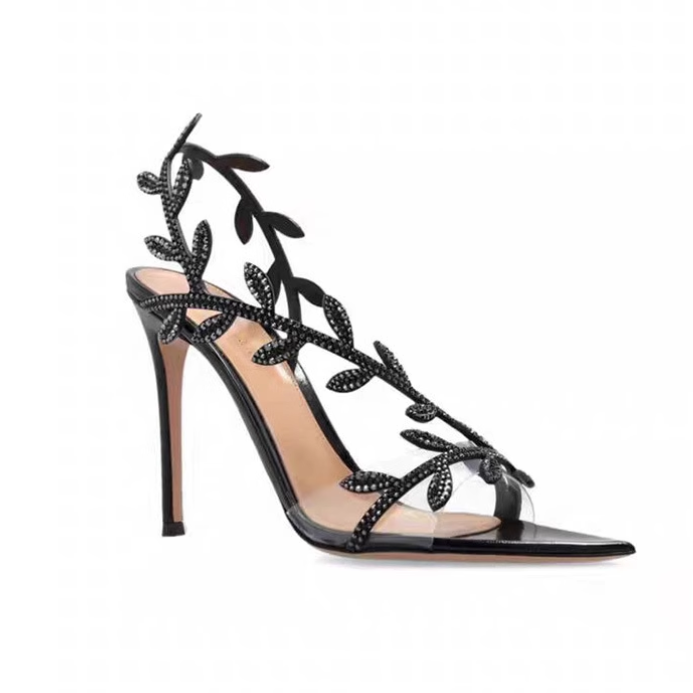 VUDCA Diamante Leaf High Heel Sandals