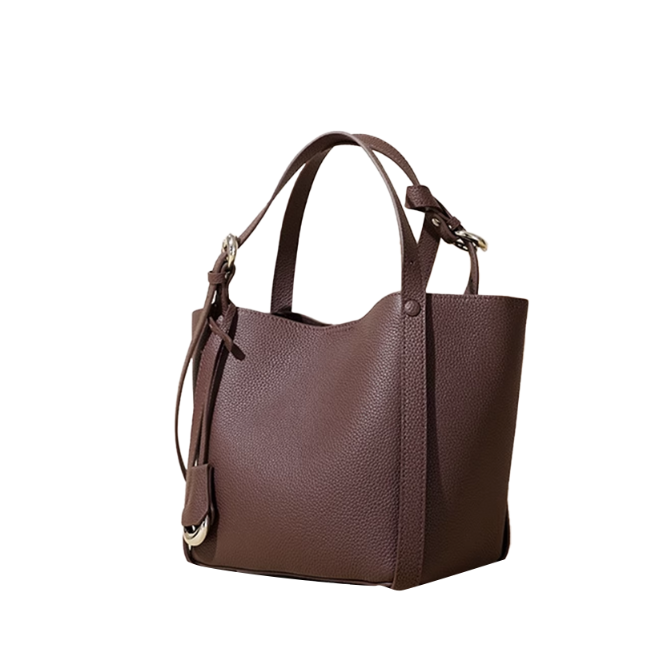 VUERC Leather Bucket Bag