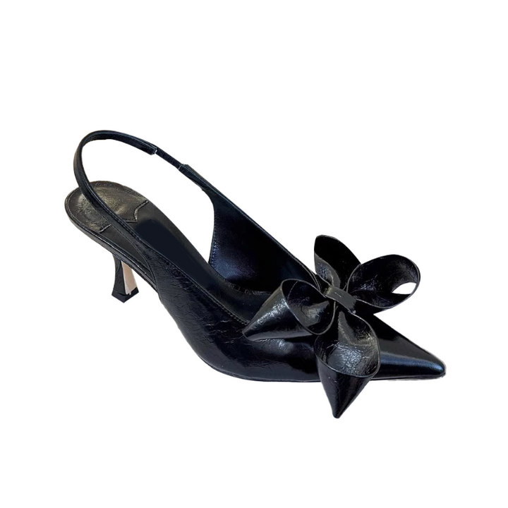 VUIEK Bow Kitten Heel Sandals
