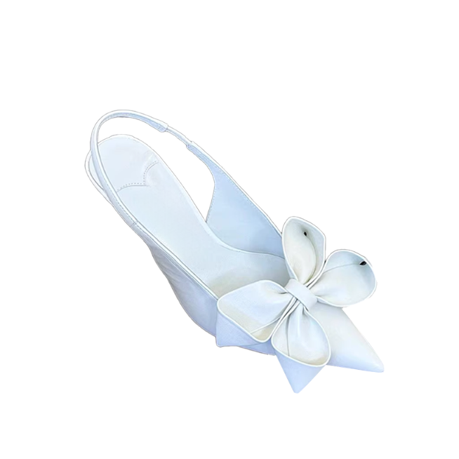VUIEK Bow Kitten Heel Sandals